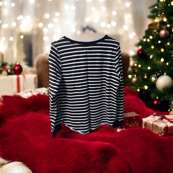 H&M Navy striped top - Picture 2 of 3